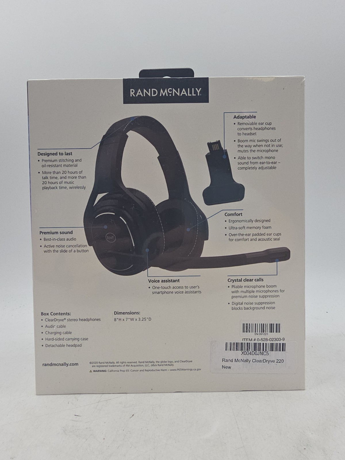 Rand Mcnally DRYVE220 Cleardryve 220 Over-ear Headset