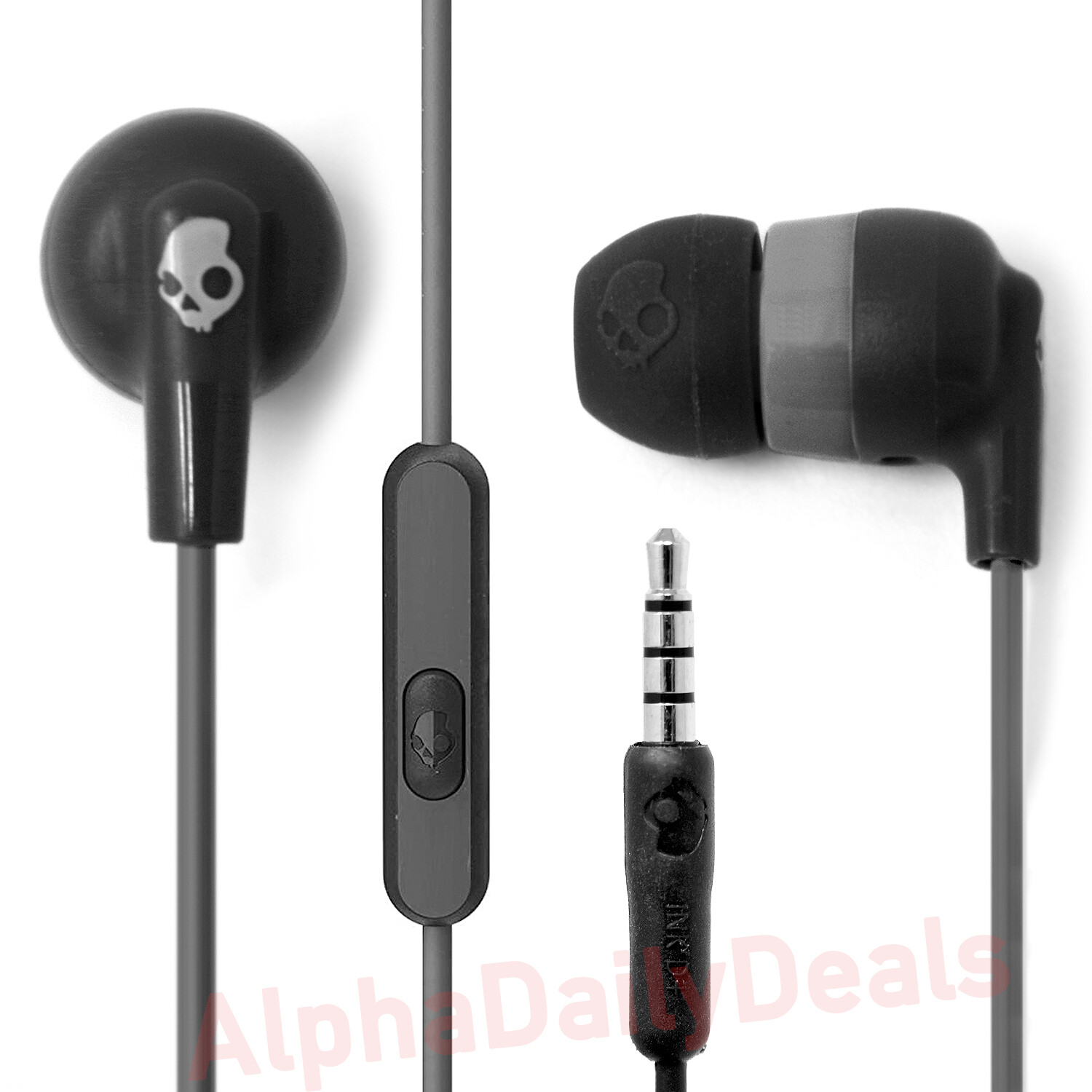 Skullcandy Ink’d+ Plus Wired Earbuds with Mic Android Earphones 3.5mm Black NEW