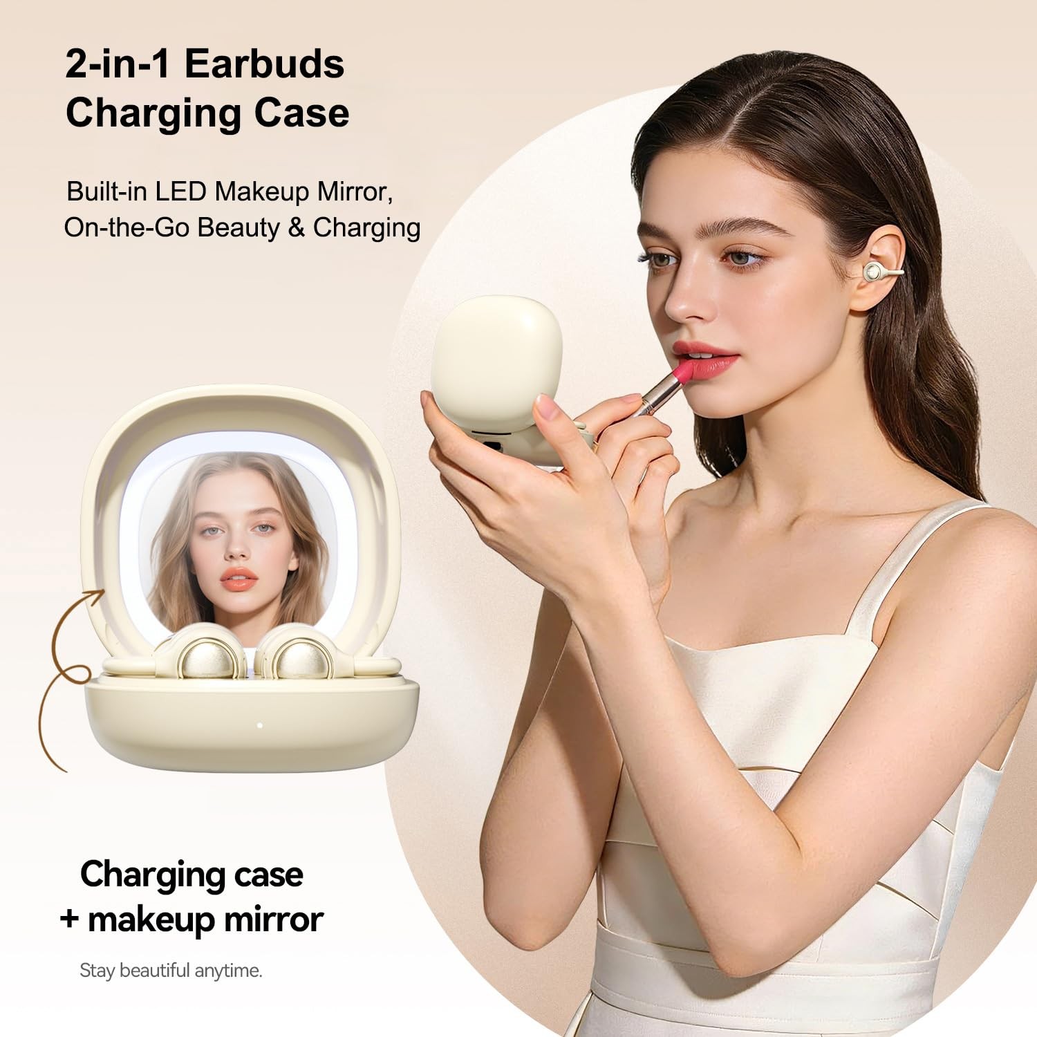 Wireless Clip-On Open Earbuds, Butterfly Earring Bluetooth Headphones with He…