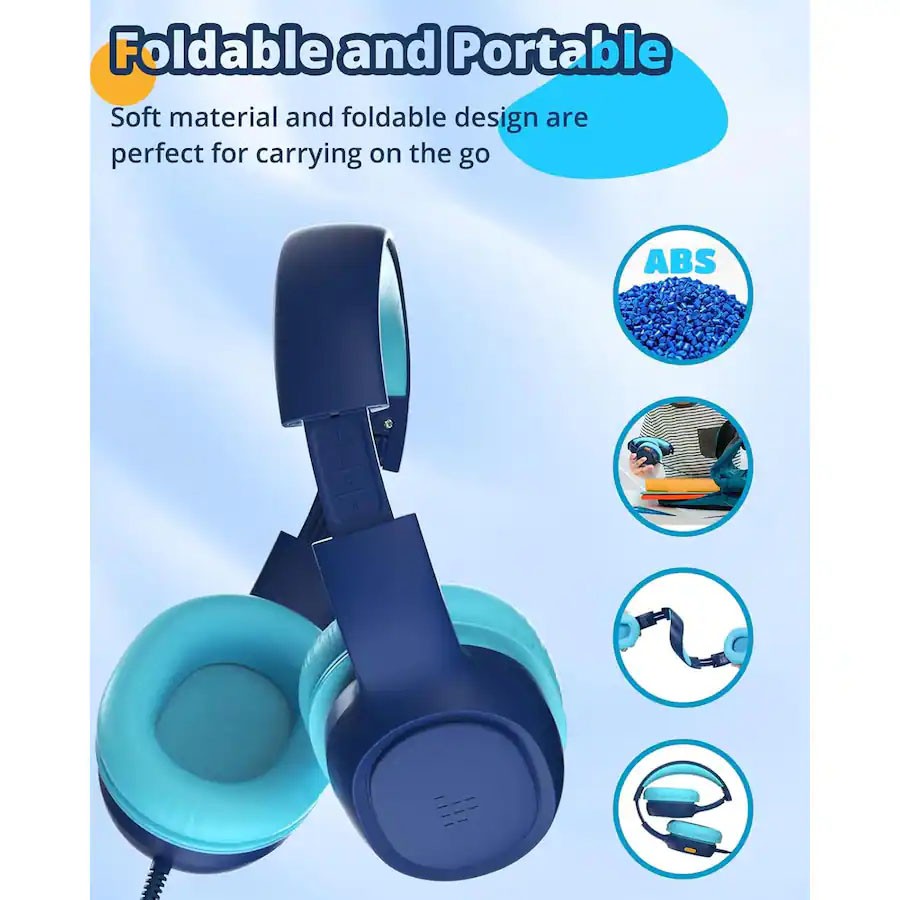 Tronsmart KH01 Wired Kid Headphones Portable Audio Safe Volume for School Travel