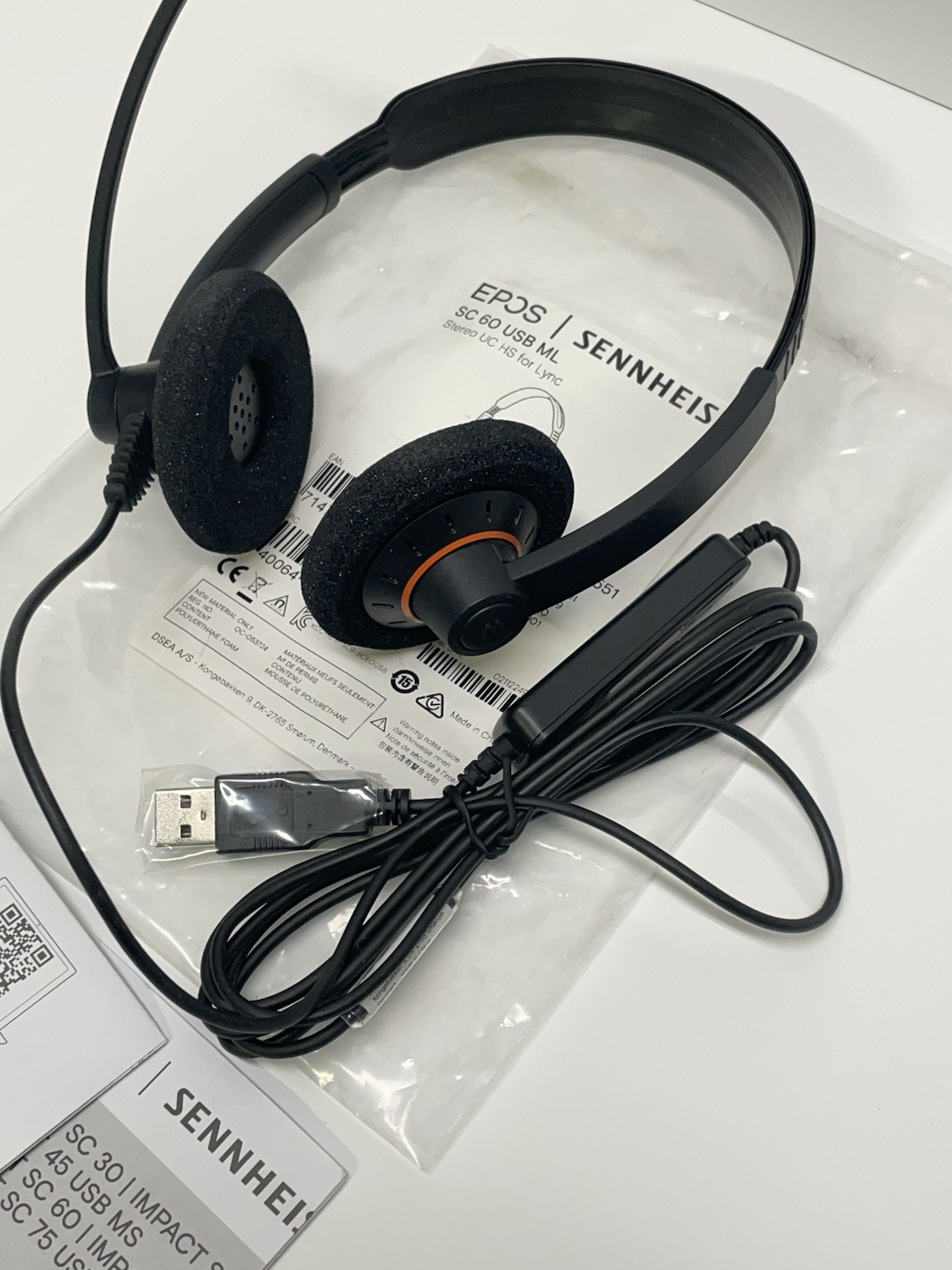 EPOS Impact SC 60 USB ML Stereo Headset Binaural Noise-Cancelling Wired 1000551