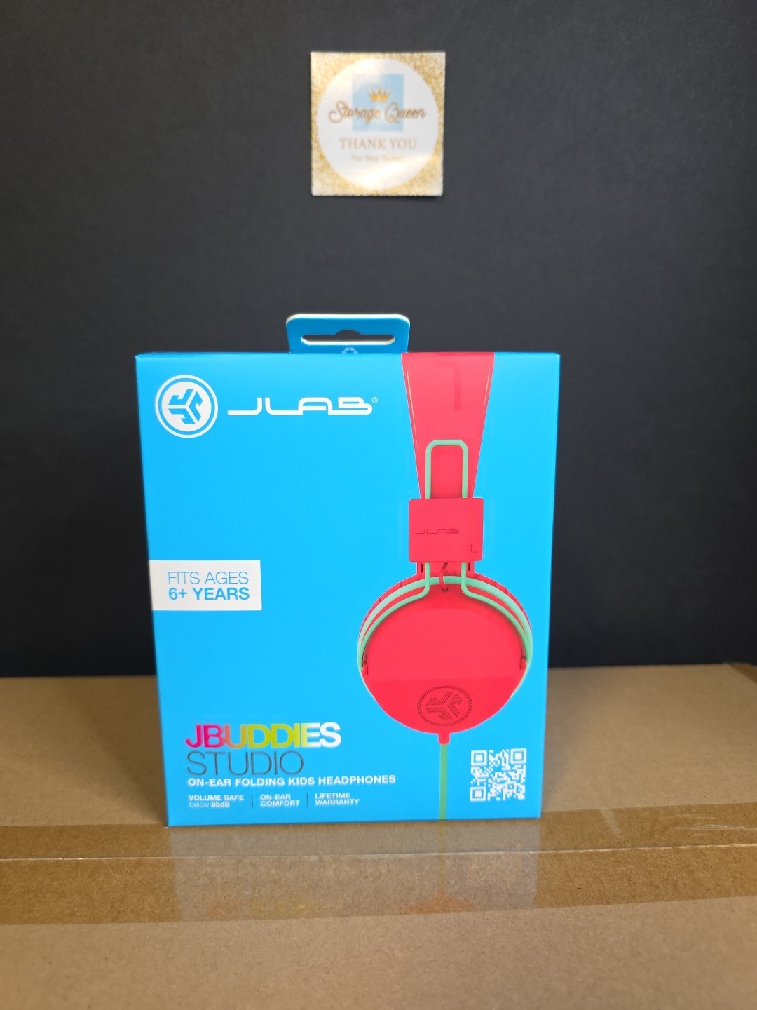 Jlab JBuddies Studio on-Ear Folding Kids Headphones Peach/Mint – Lot Of 12