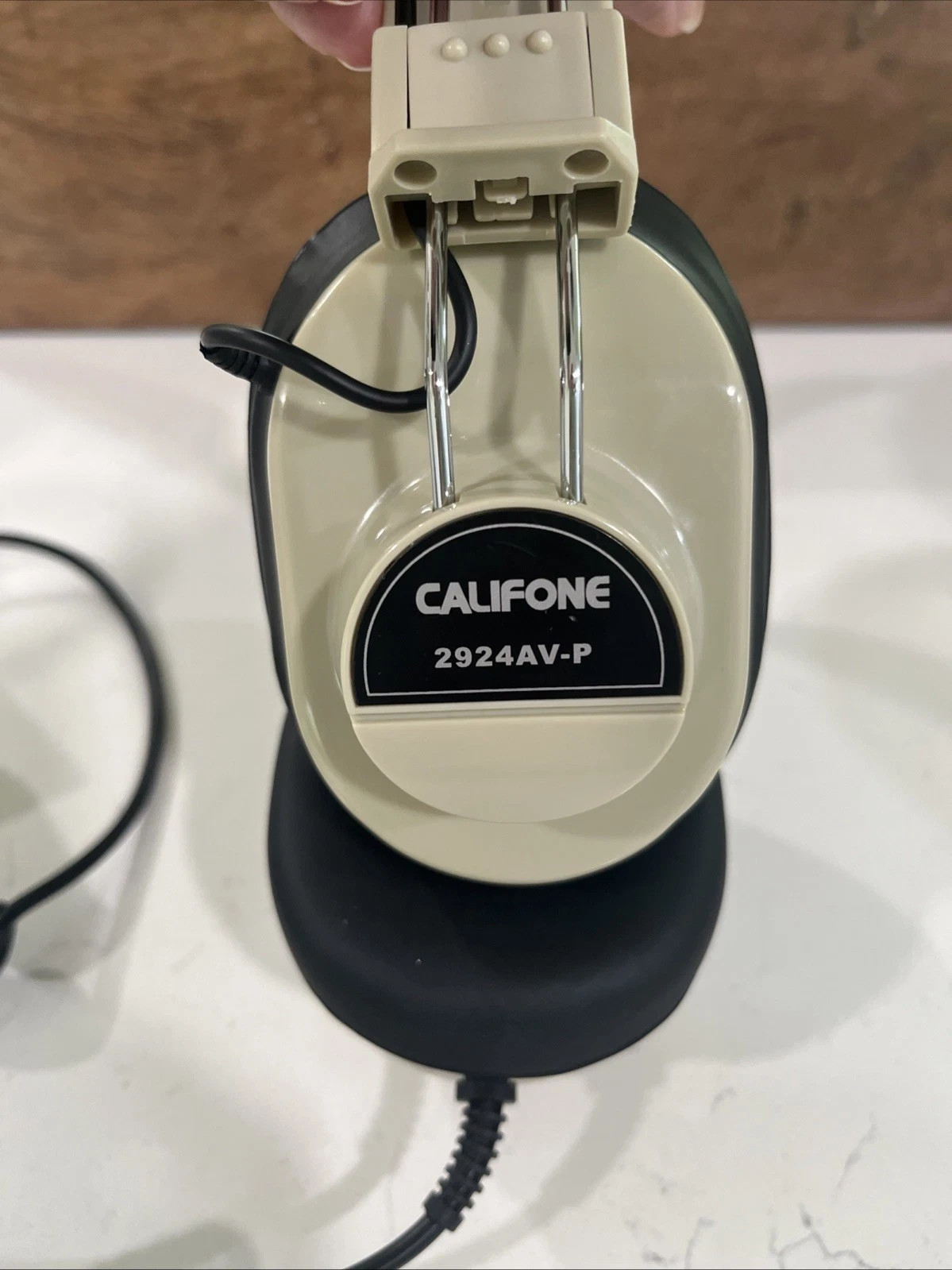 Califone 2924AV-P Mono Headphones 6’ coiled cord and 1/4″ Plug