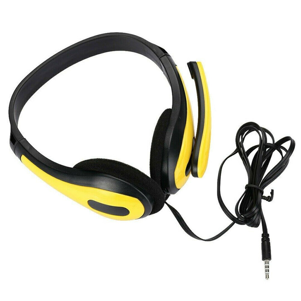 3.5mm Wired Over-ear Headset Adjustable Game Headphone with Microphone