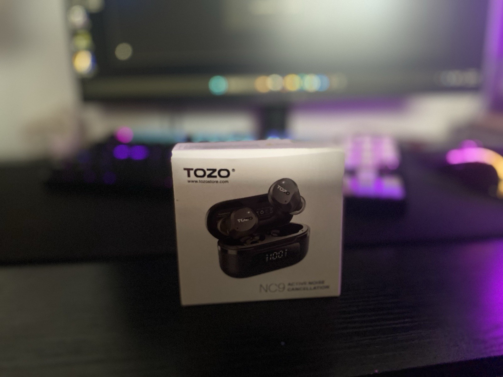TOZO NC9 Black Bluetooth In-Ear Earbuds w/ ANC Built-In Mic LED Display