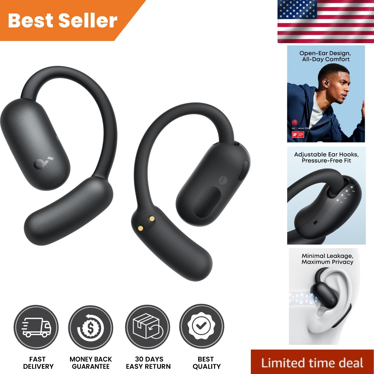 Hi-Res Audio & AI Clear Calls: AeroFit 2 Waterproof Earbuds with 10H Playback