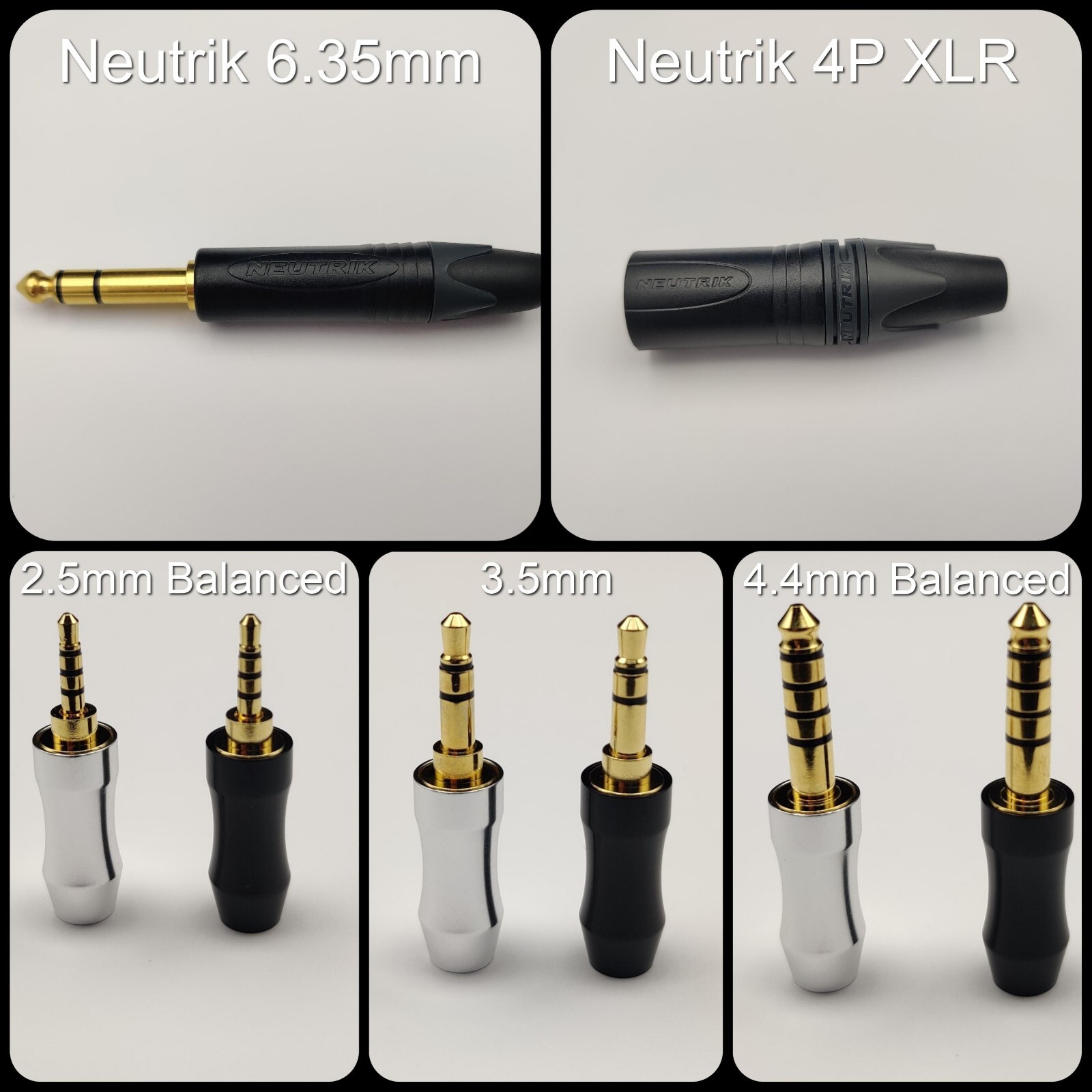 Unsleeved Headphone Cable – Dual 4 Pin Mini XLR Audeze LCD-2 3 X ZMF