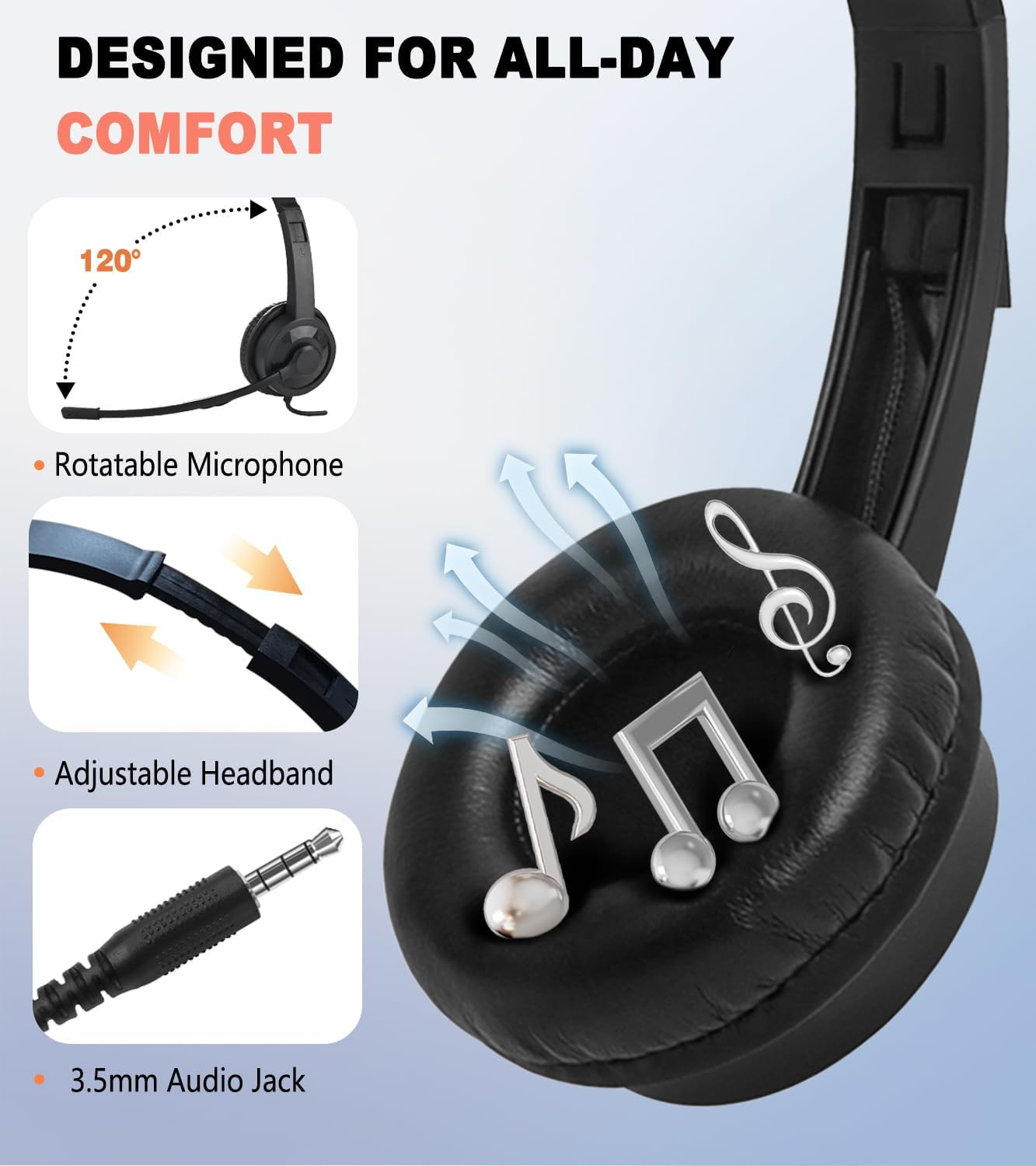 Bulk Headphones with Microphone for Classroom School (10 Pack),6Ft Ultra-Long Li