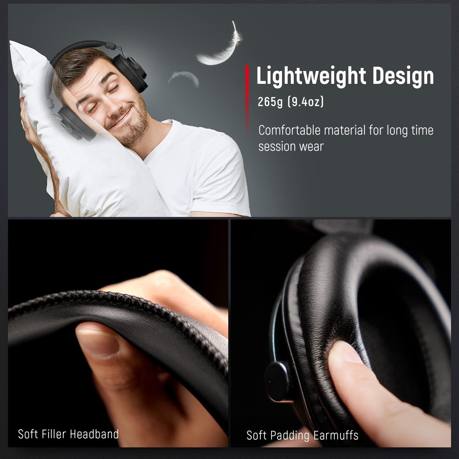 Auriculares con cable desmontables con conector de 3,5 mm o 6,35 mm Cómodos NEW