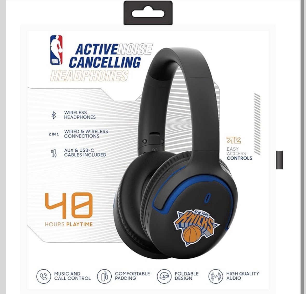 World Champion New York Knicks Soar NBA Noise Cancelling Wireless Headphones
