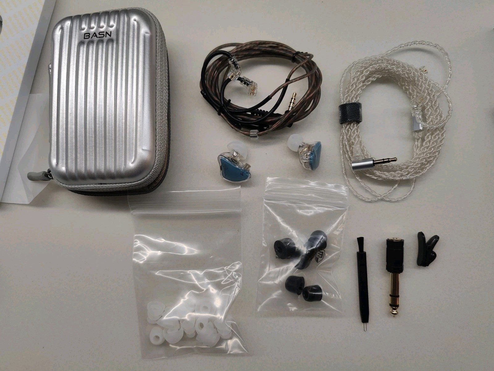 BASN Bmaster 2-pin Triple Drivers in Ear Monitor w/Two Detachable Cables, Blue