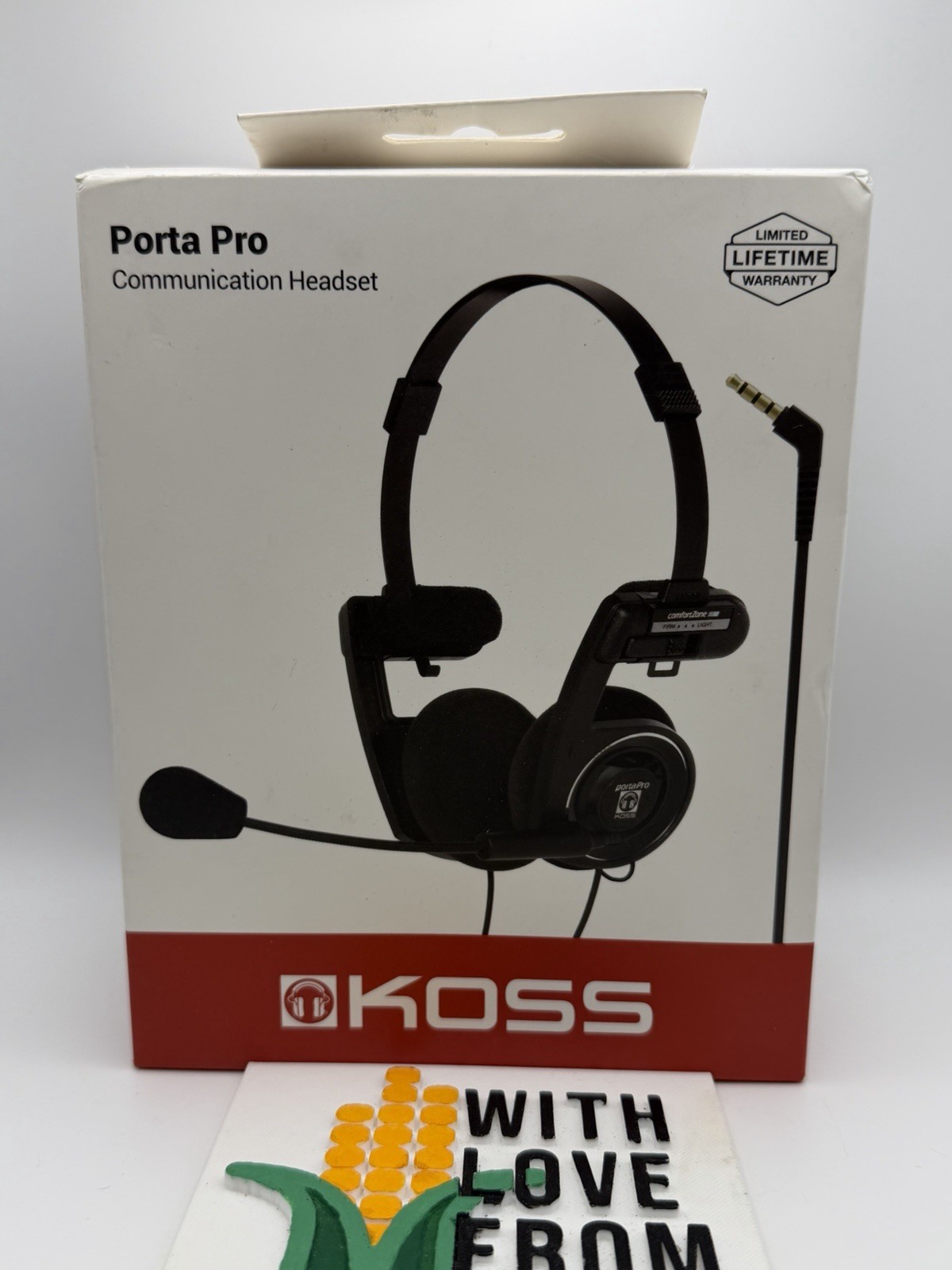 Koss Porta Pro Black On-Ear Headphones, Retro Style, Collapsible Design, Case In
