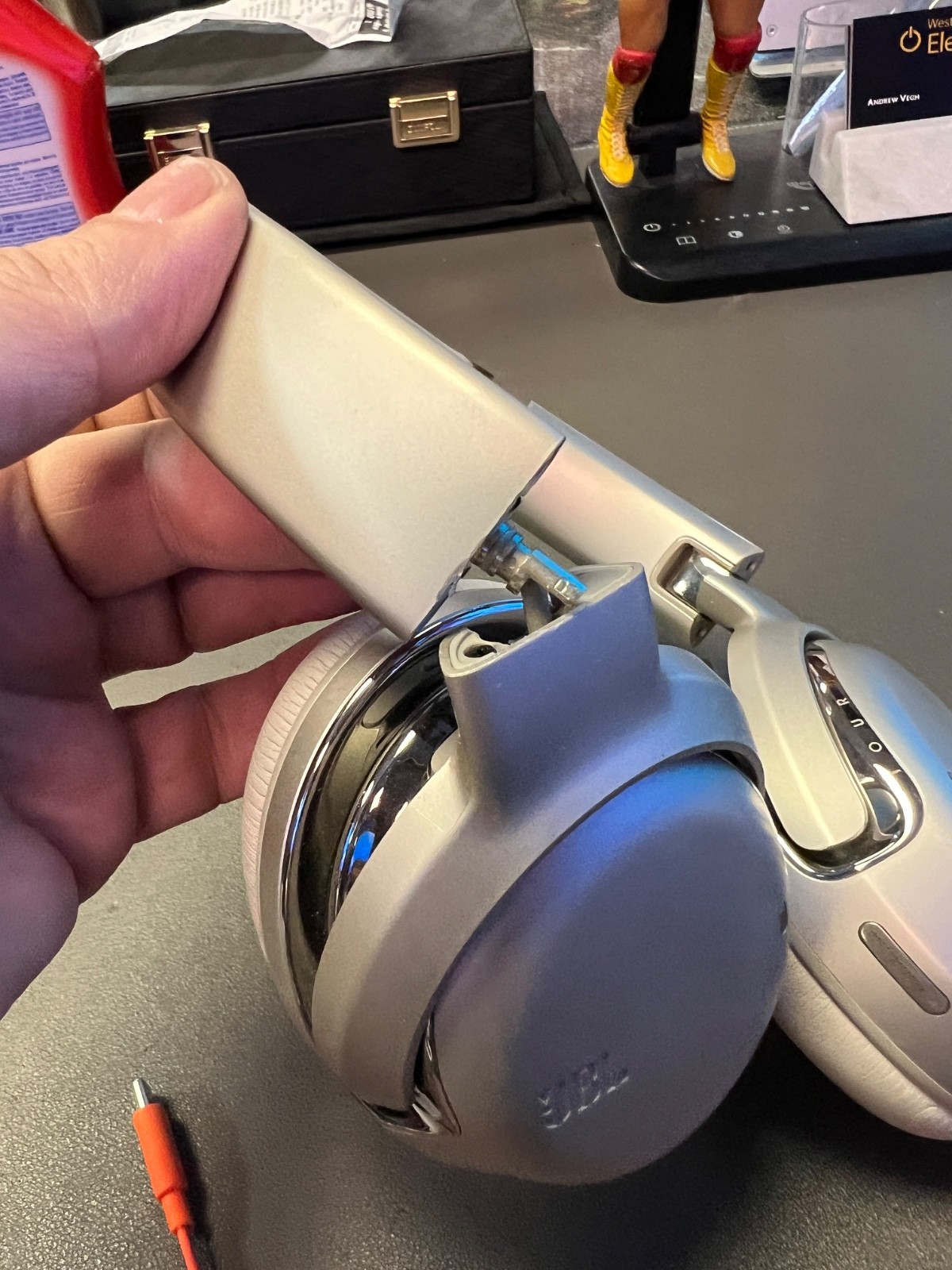 JBL Tour One M2 Wireless Over-Ear Headphones-CRACKED BUT WORKS