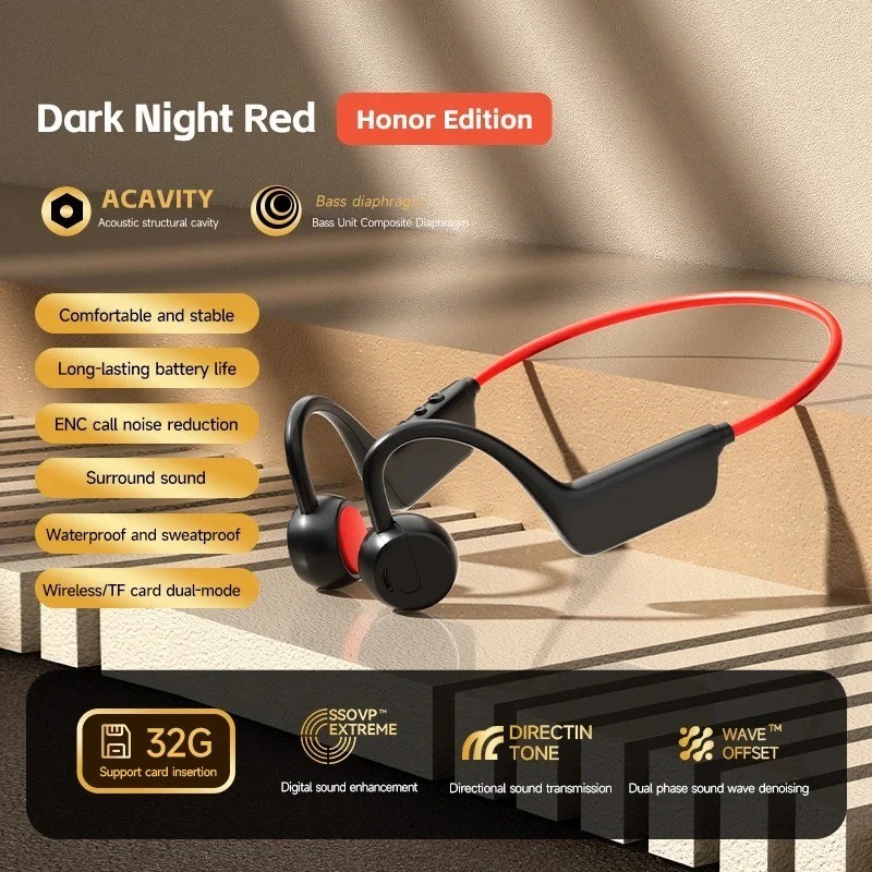 2026 Bone Conduction Headphones Bluetooth 5.4 IPX8 Waterproof Sports