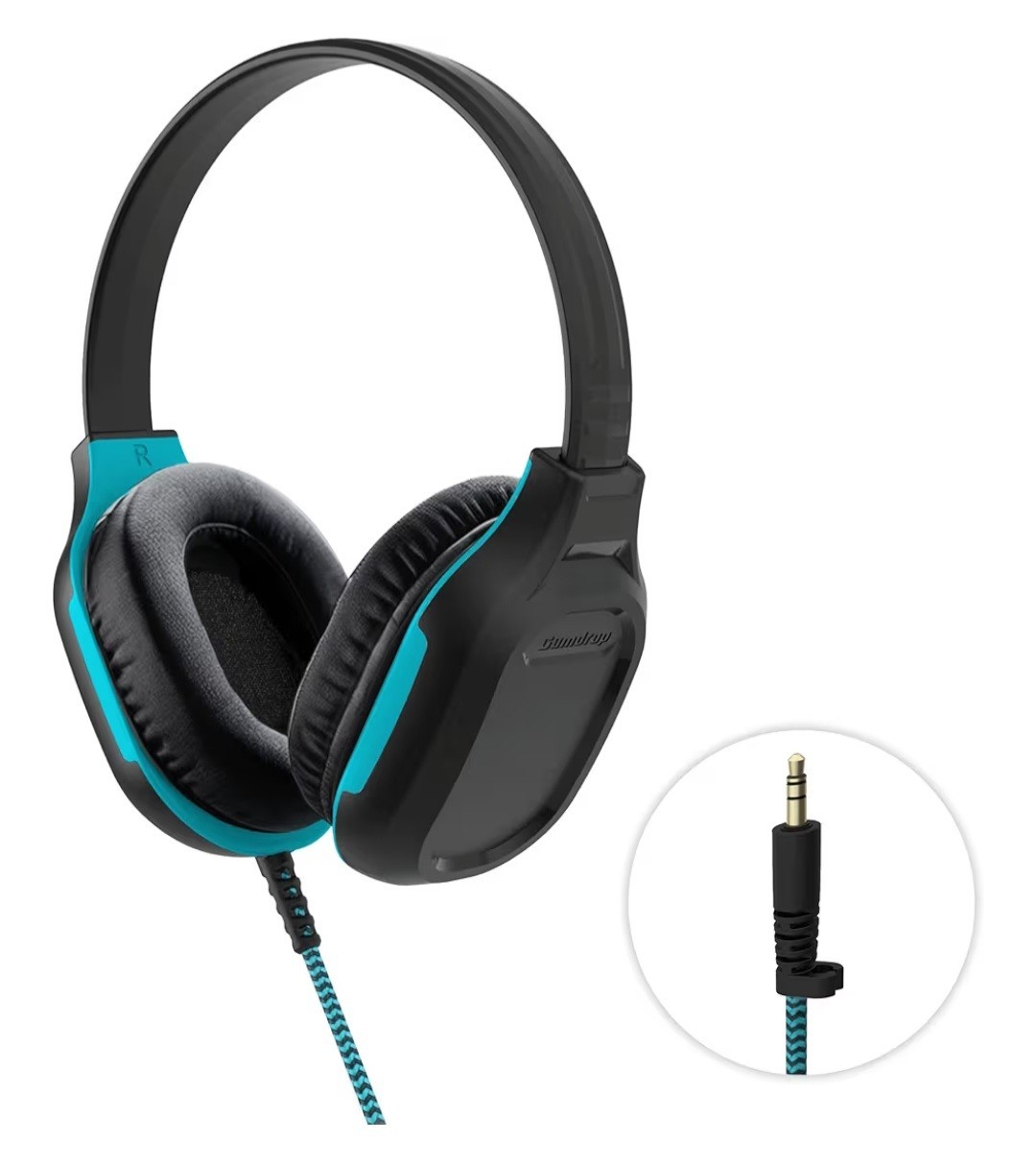 Gumdrop DropTech 01H024 On-Ear Wired Headphones – Black