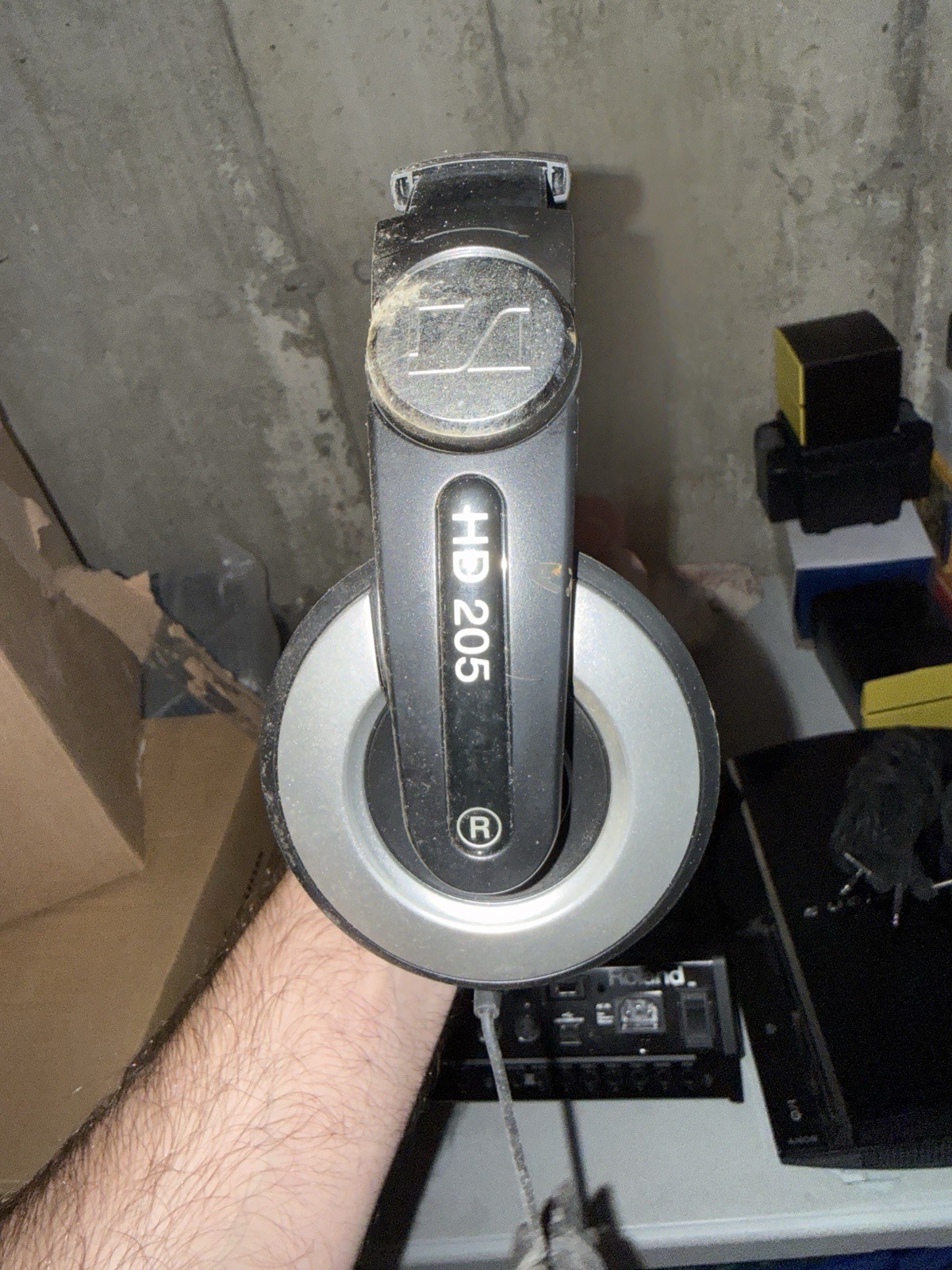 Sennheiser HD 205 Headphones Black and Silver Color