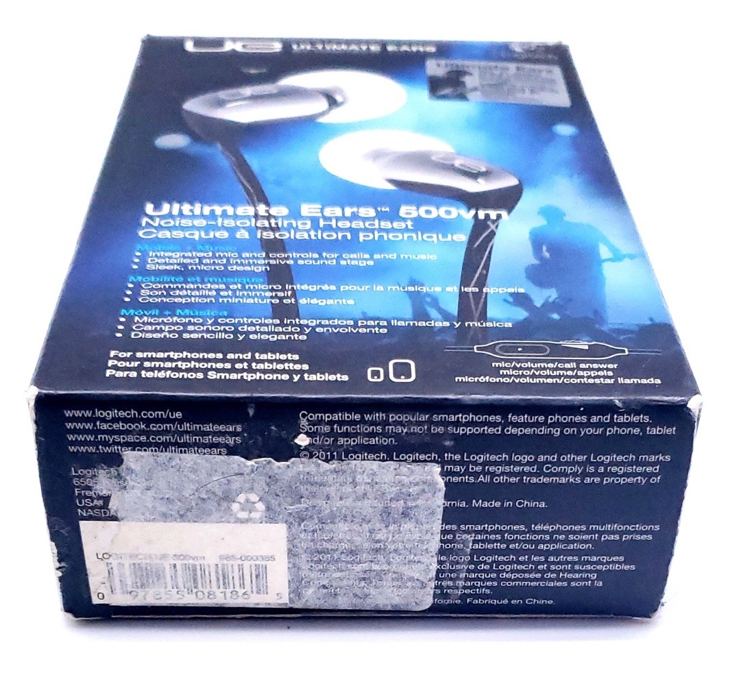 NEW LOGITECH UE ULTIMATE EARS 350 NOISE ISOLATING EARPHONES 3.5mm FAST SHIP