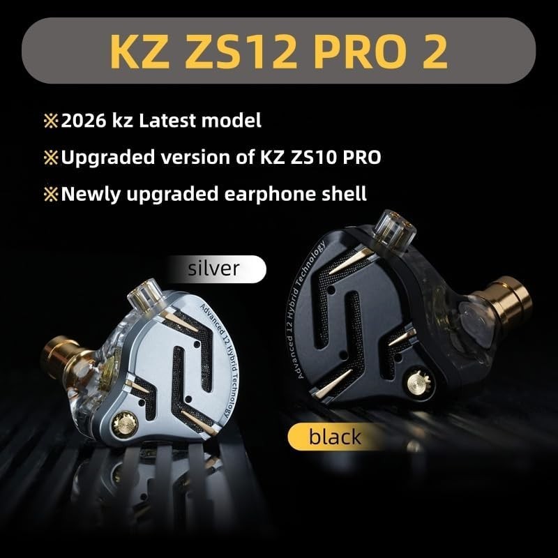 Pro KZ ZS12 Type-C Earphones: 6 Drivers, Immersive Bass, Metal Faceplate, Mic