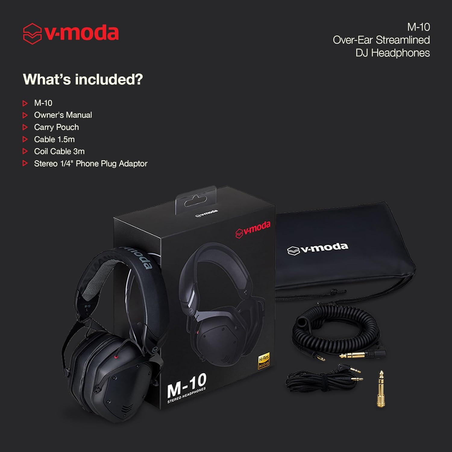 M-10 | Streamlined Over-Ear DJ Headphones | Tuned for Djs & Beat-Driven Music |