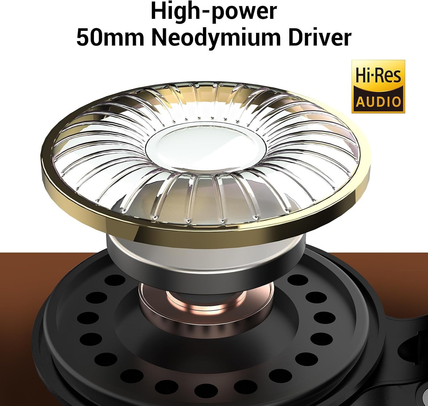 Dynamic Bass Studio Headphones for Music Production – 50mm Drivers – Red