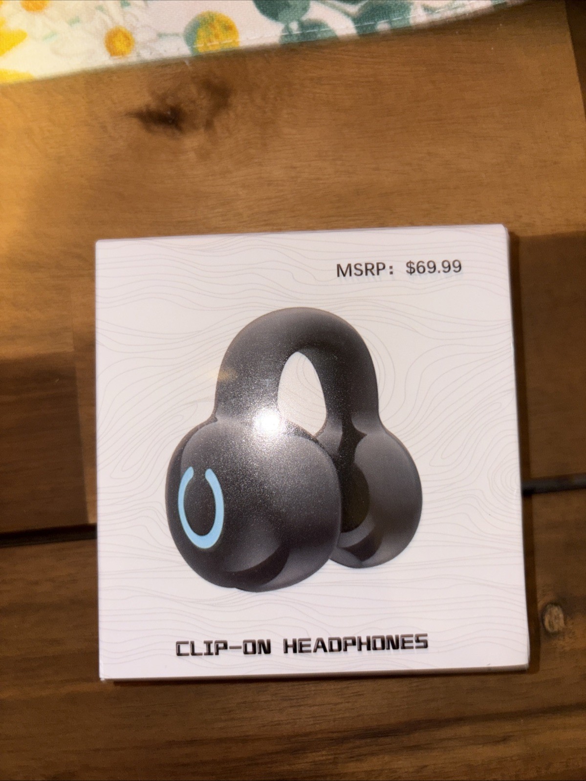 Wireless Bluetooth Clip-On Ear-Hook In-Ear Earbuds w/ Built-In Mic, Black