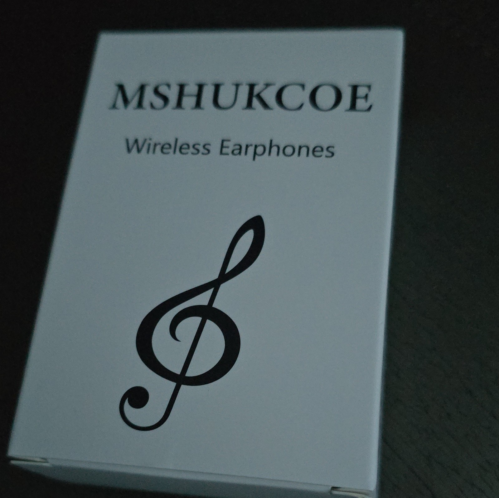 MSHUKCOE Bluetooth Wireless Stereo In-Ear Earbuds w/ USB-C Case Black 10mm