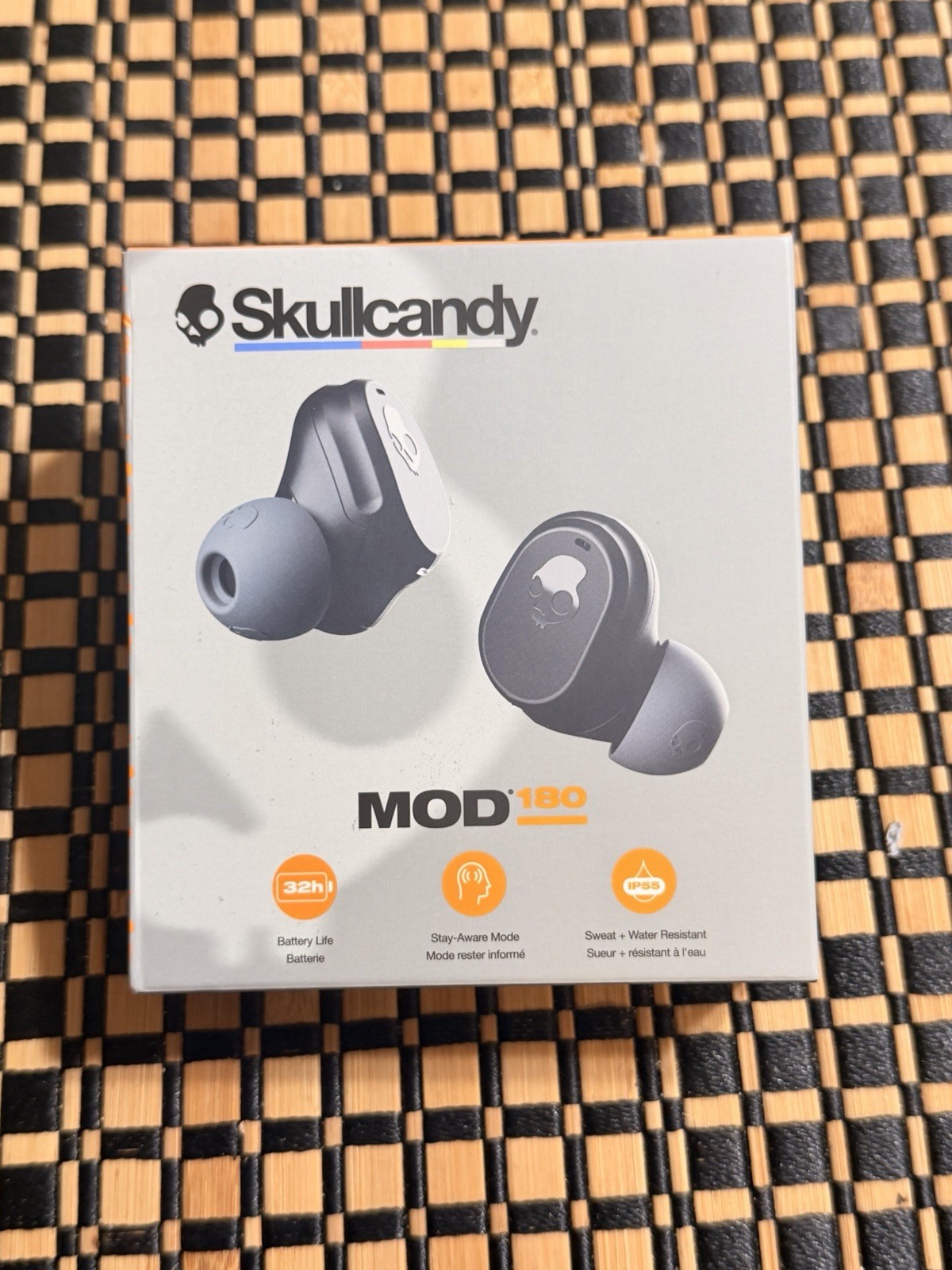 Skullcandy MOD 180 True Wireless Bluetooth In-Ear Earbuds, Black, IP55, Mic