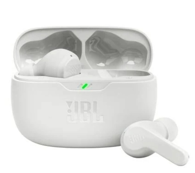 JBL Vibe Beam True Wireless In-Ear Headphones – White (JBLVBEAMWHTAM)