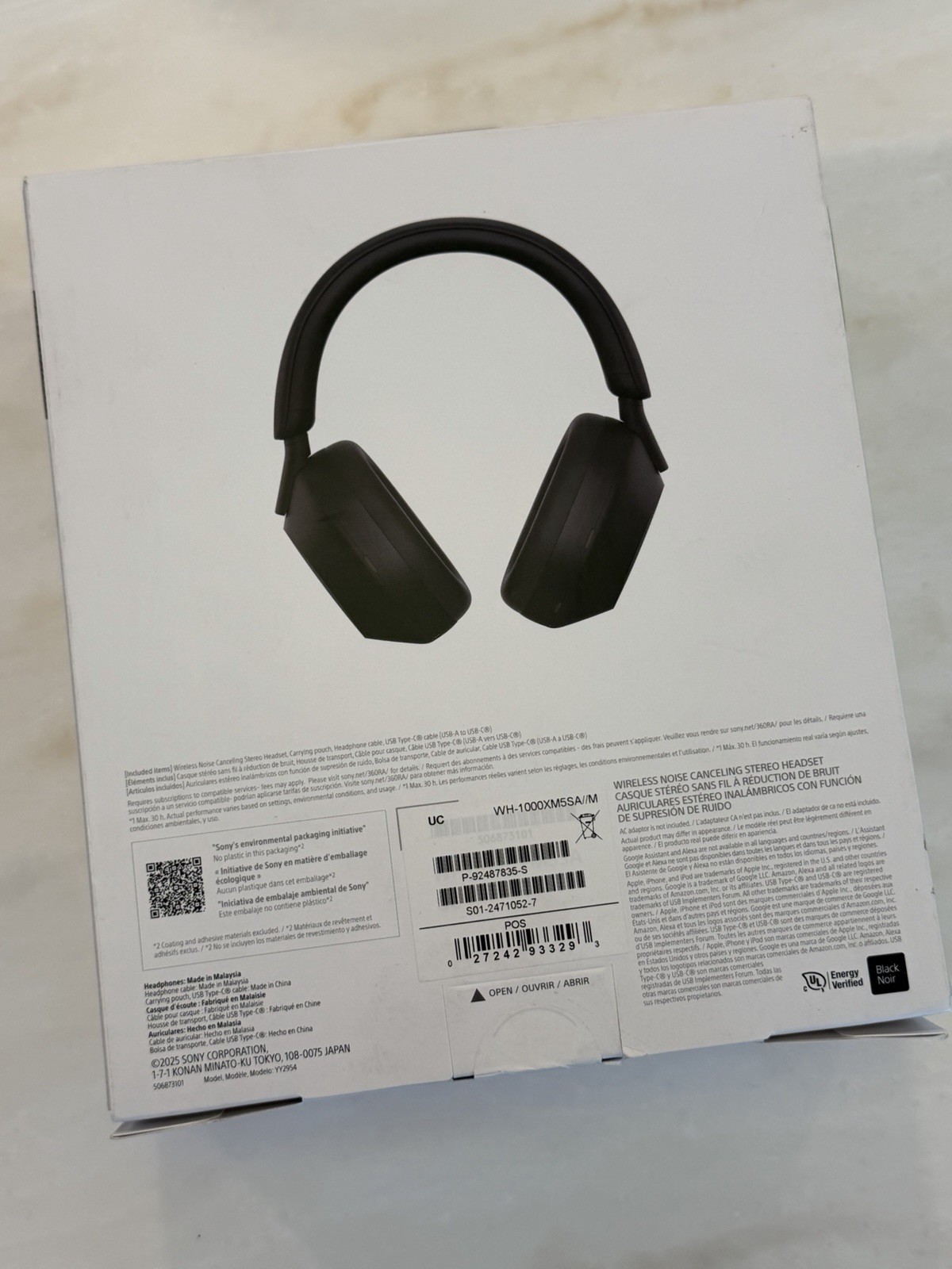Sony WH-1000XM5 Wireless Headphones with Auto Noise Canceling Optimizer – Black
