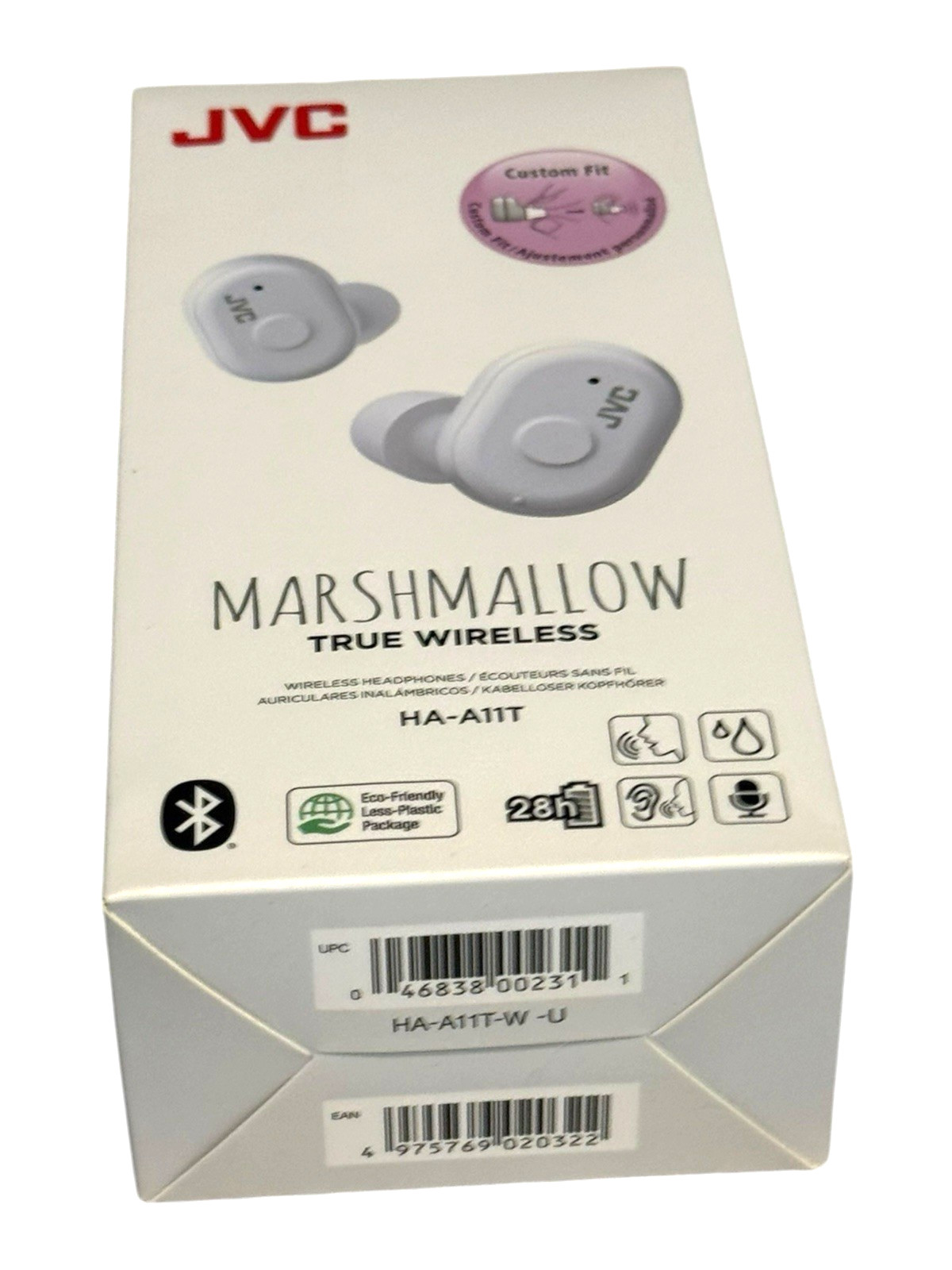 JVC Marshmallow True Wireless (HA-A11T) Bluetooth Headphones – White