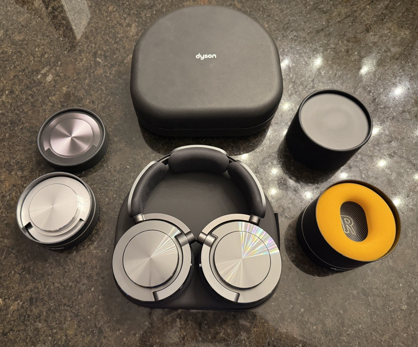 Dyson OnTrac Wireless Noise-Canceling Over-Ear Headphones Black/Silver Case NEW