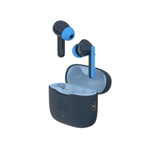 myFirst Carebuds Kids Earbuds Ear Pods – Also for Adults, Bluetooth, Space Blue