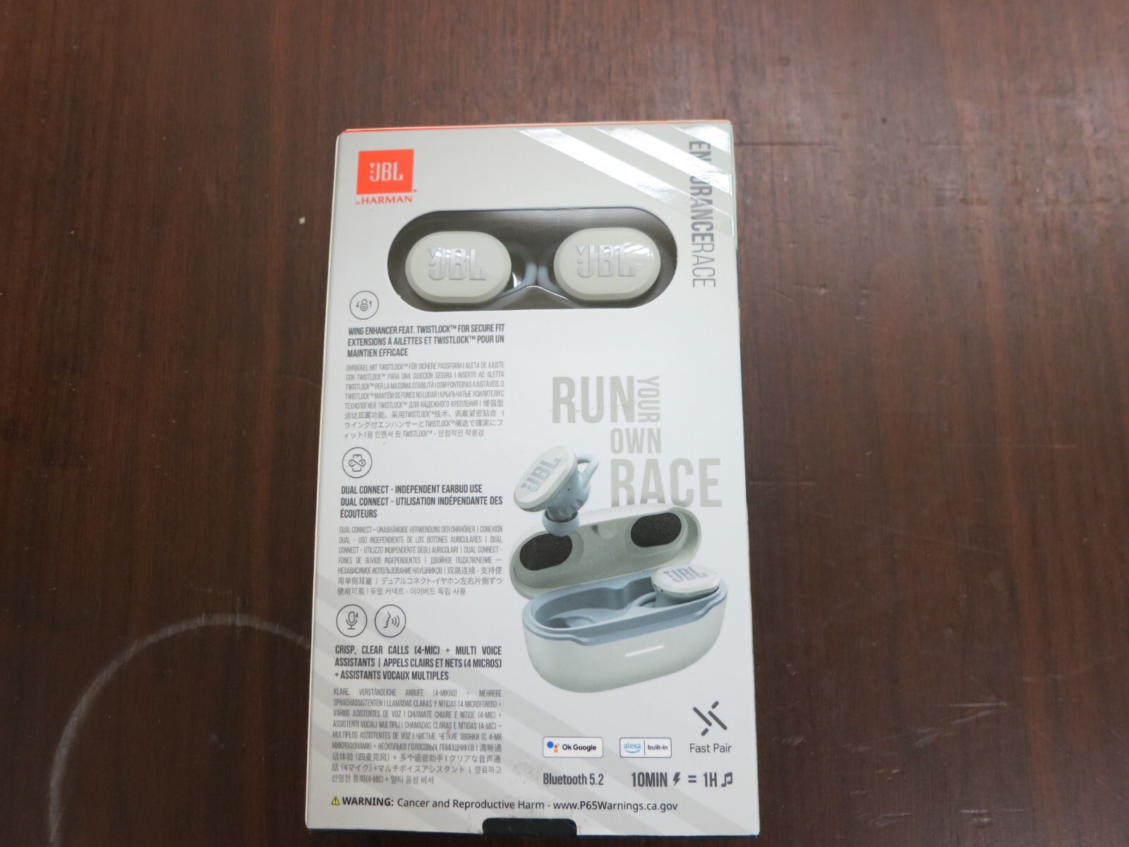 JBL Endurance Race True Wireless In-Ear Sport Headphones -white