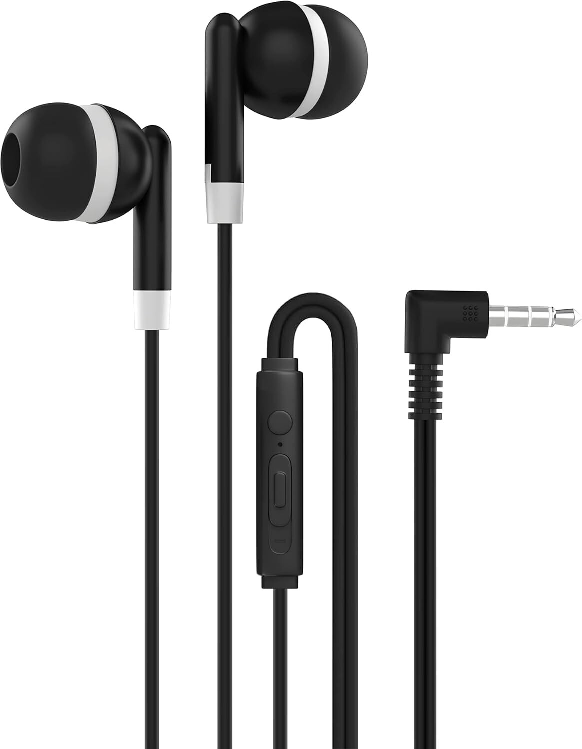 Classroom 3.5mm Headphones / Earbuds / Earphones – Microphone + Control BULK Lot
