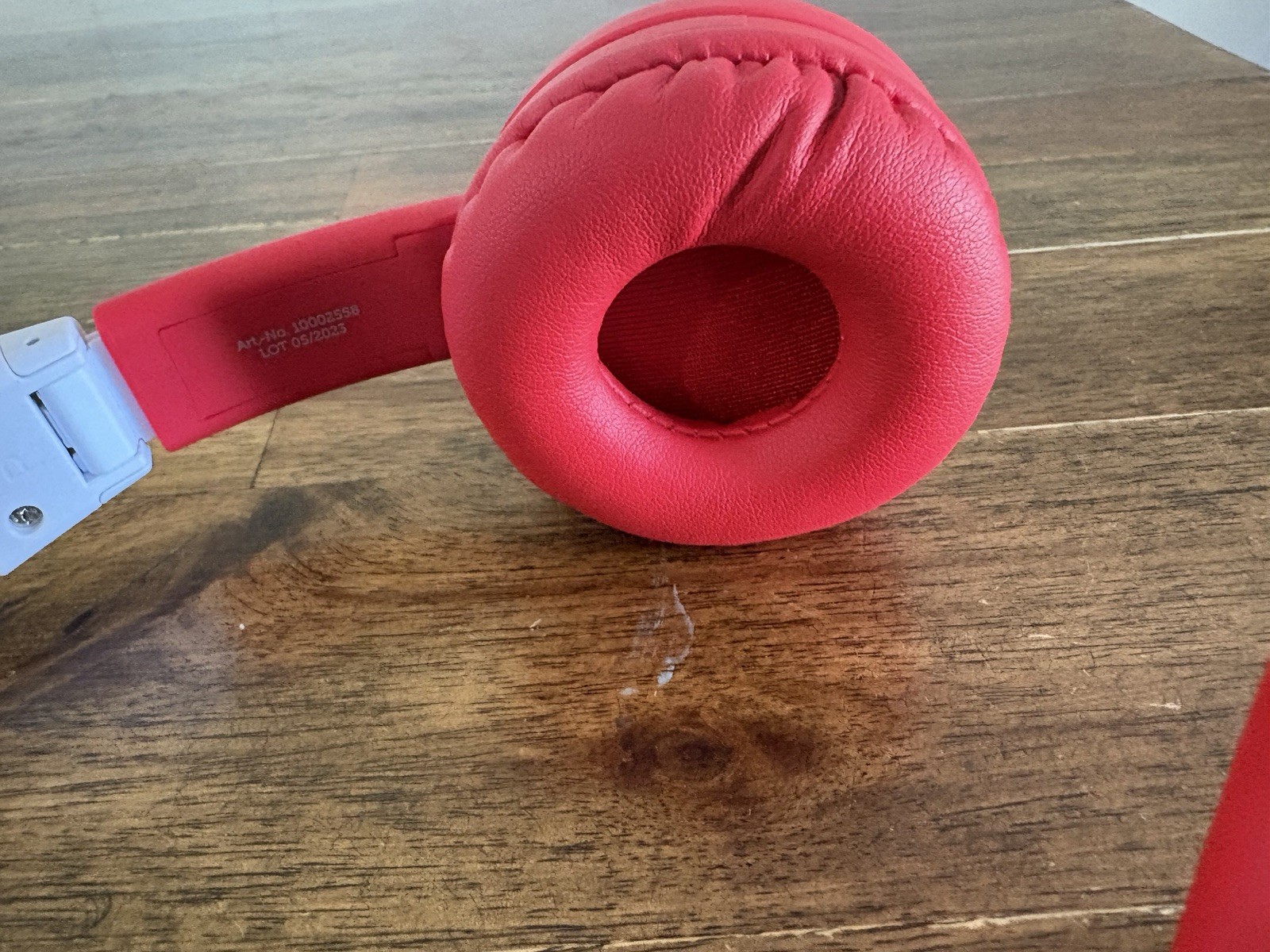 Red Headphones For Kids-Toniebox No Aux Cable