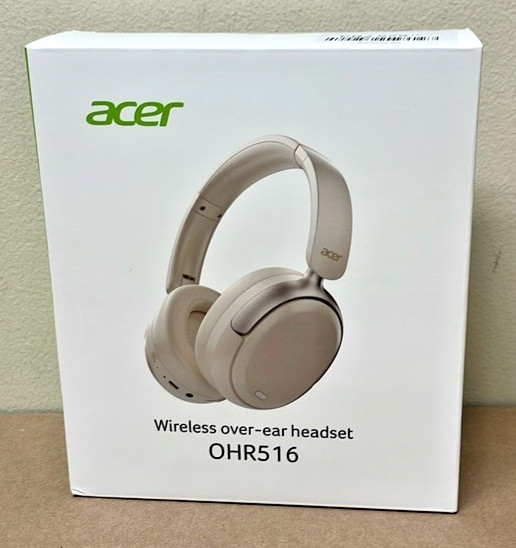 Acer OHR516 ANC Wireless Bluetooth 5.4 Headphones 48dB ANC Headsets 40mm White