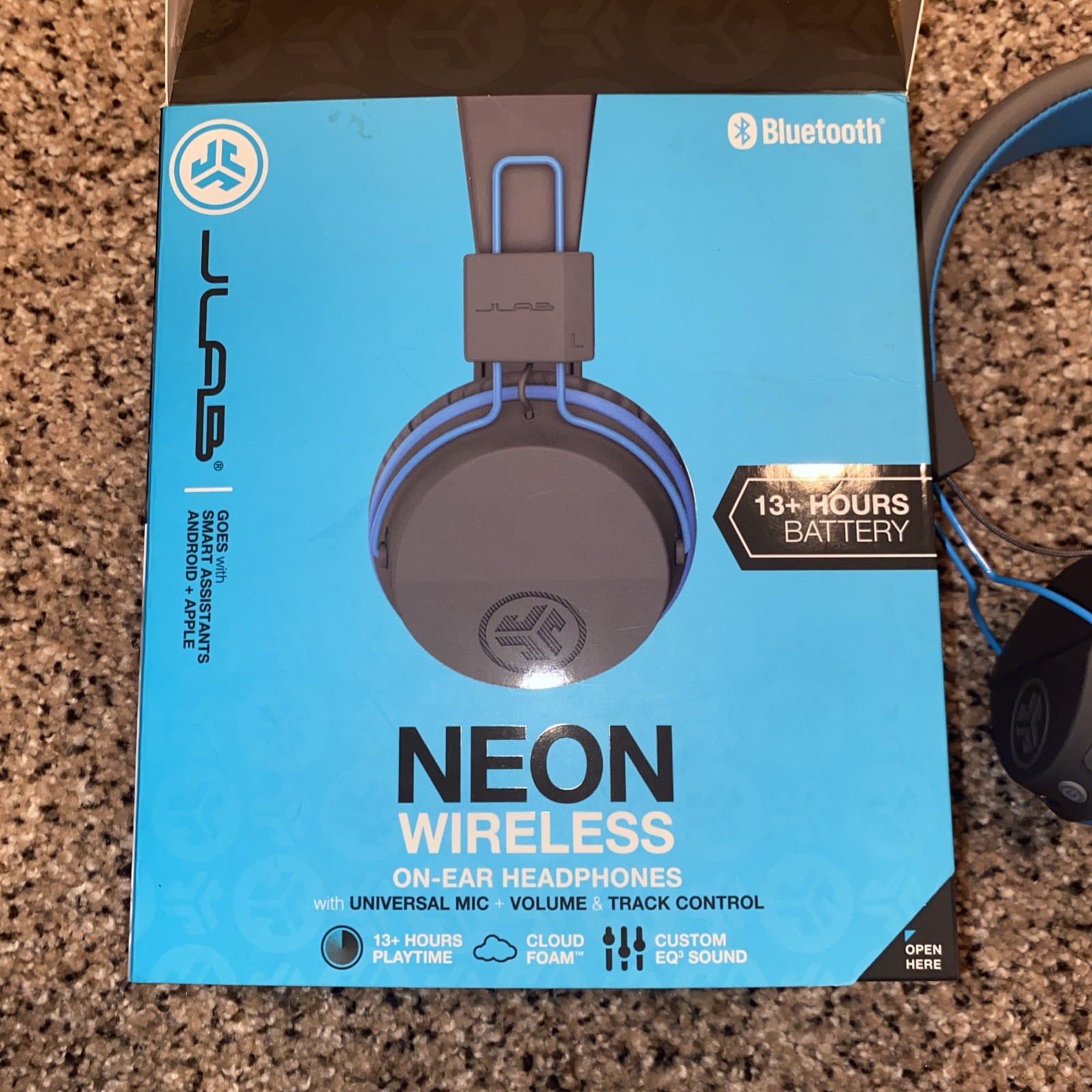 JLab Wireless Over-Ear Headphones Bluetooth Black Blue