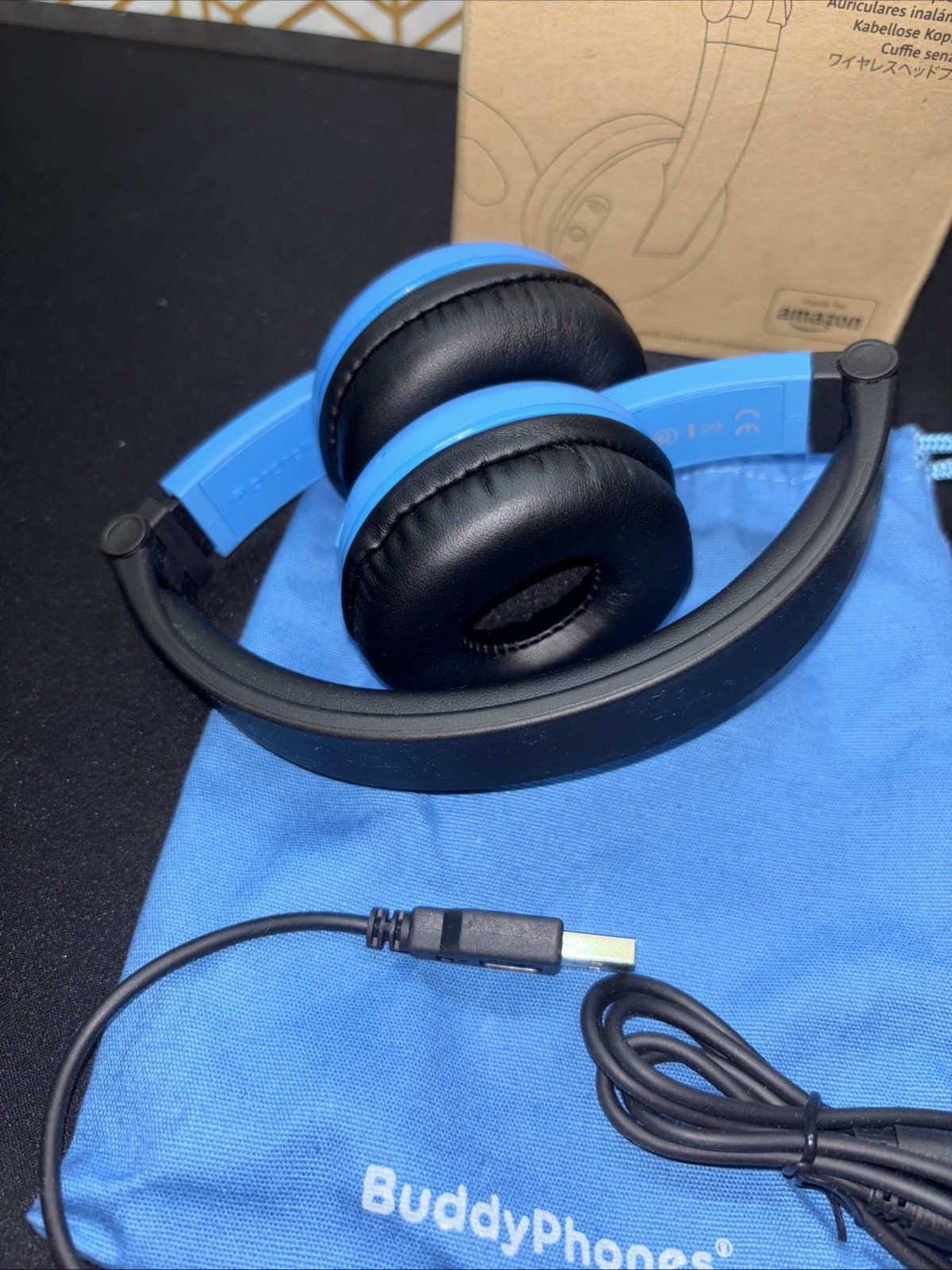 BuddyPhones PopTime Wireless Headphones Blue