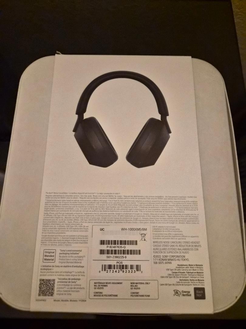 Sony WH-1000XM5 Wireless Noise Canceling Headphones- Black- Bluetooth/USB-ANC