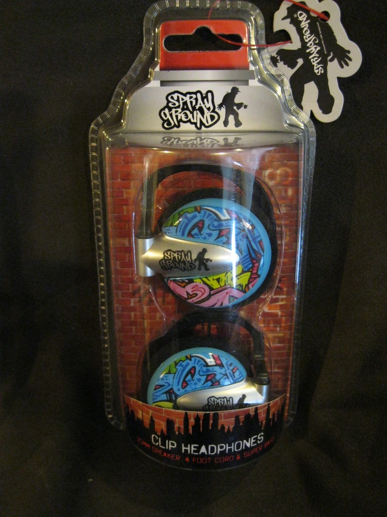 Unisex Spray Ground SG1003 Flexible Multi-Color Clip Headphones-Brand New!
