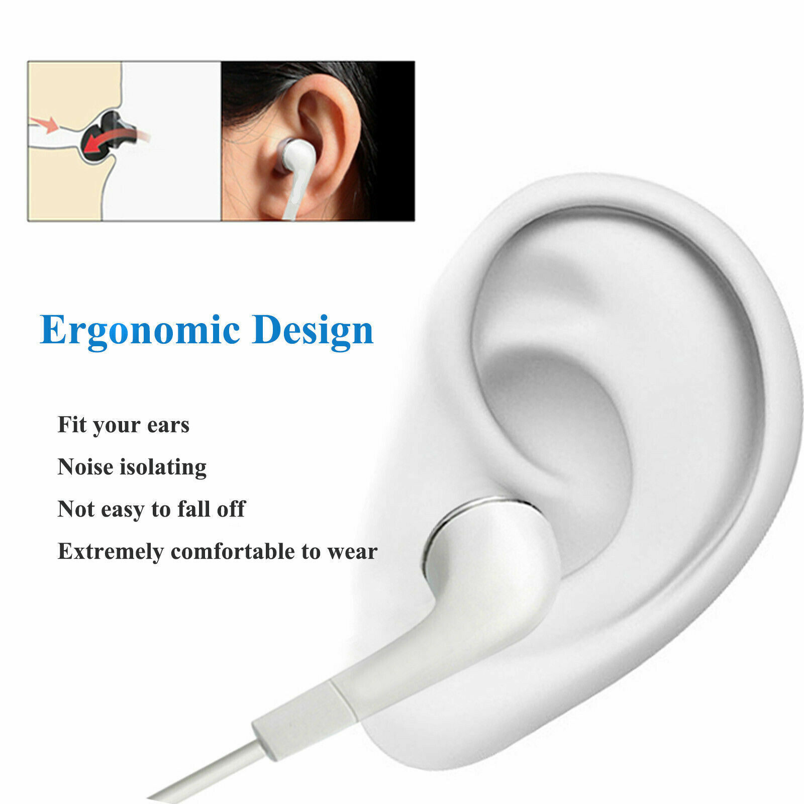 3.5mm Jack Wired Earbuds USB-C In-Ear Headphones with Mic for Phones and Laptops