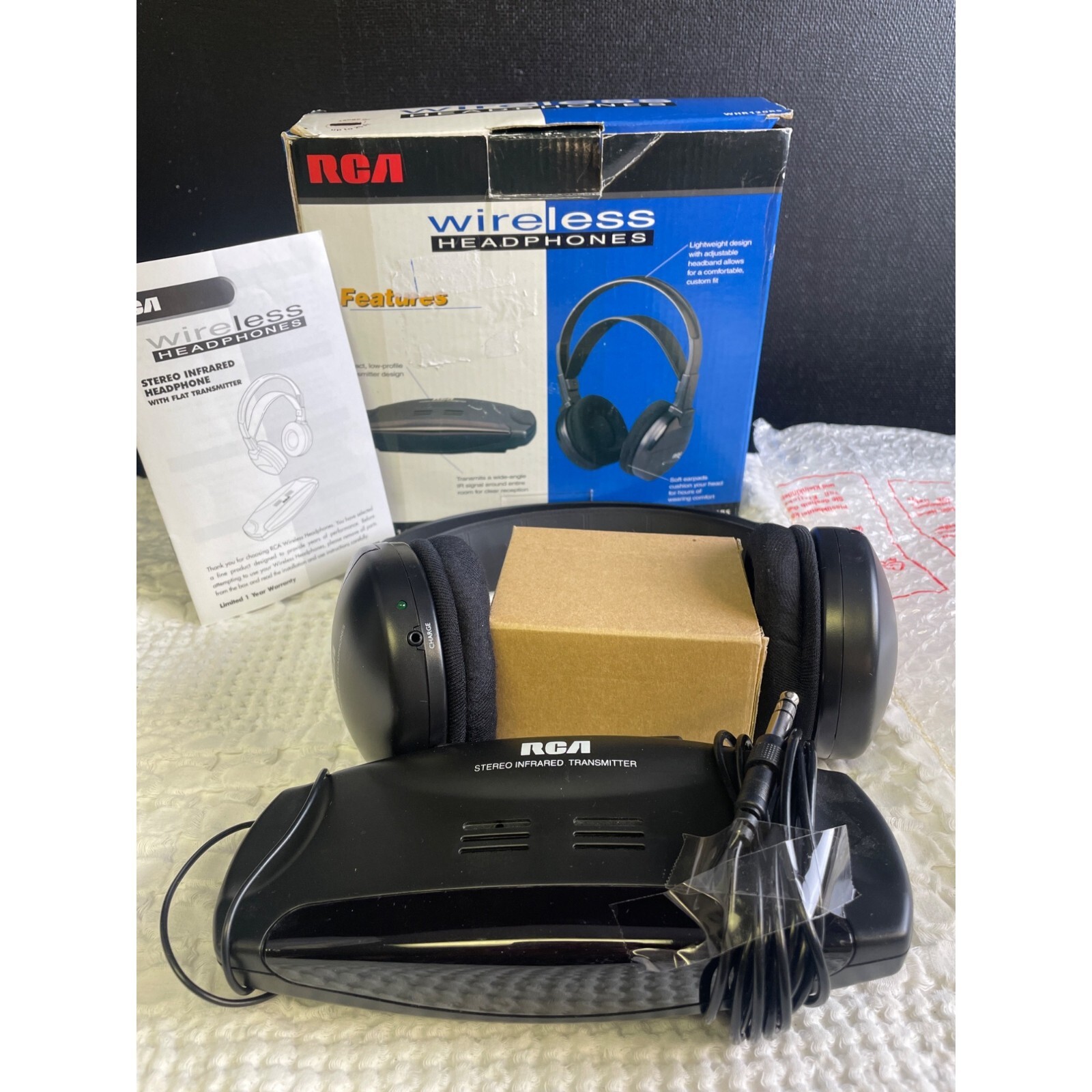RCA Wireless Headphones Infra Red 25′ Range WHR120RS SKU 2715