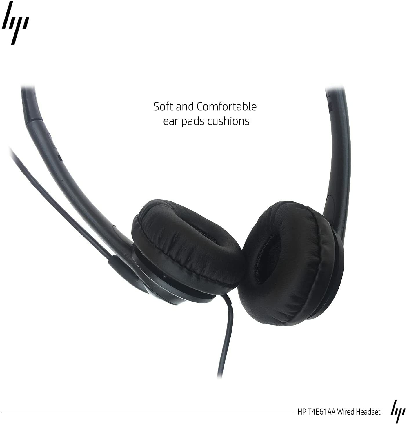 2 NEW HP STEREO HEADPHONES 3.5mm 1/8″ Plug HEAD PHONE Headset T1A66AA, 2 Pack