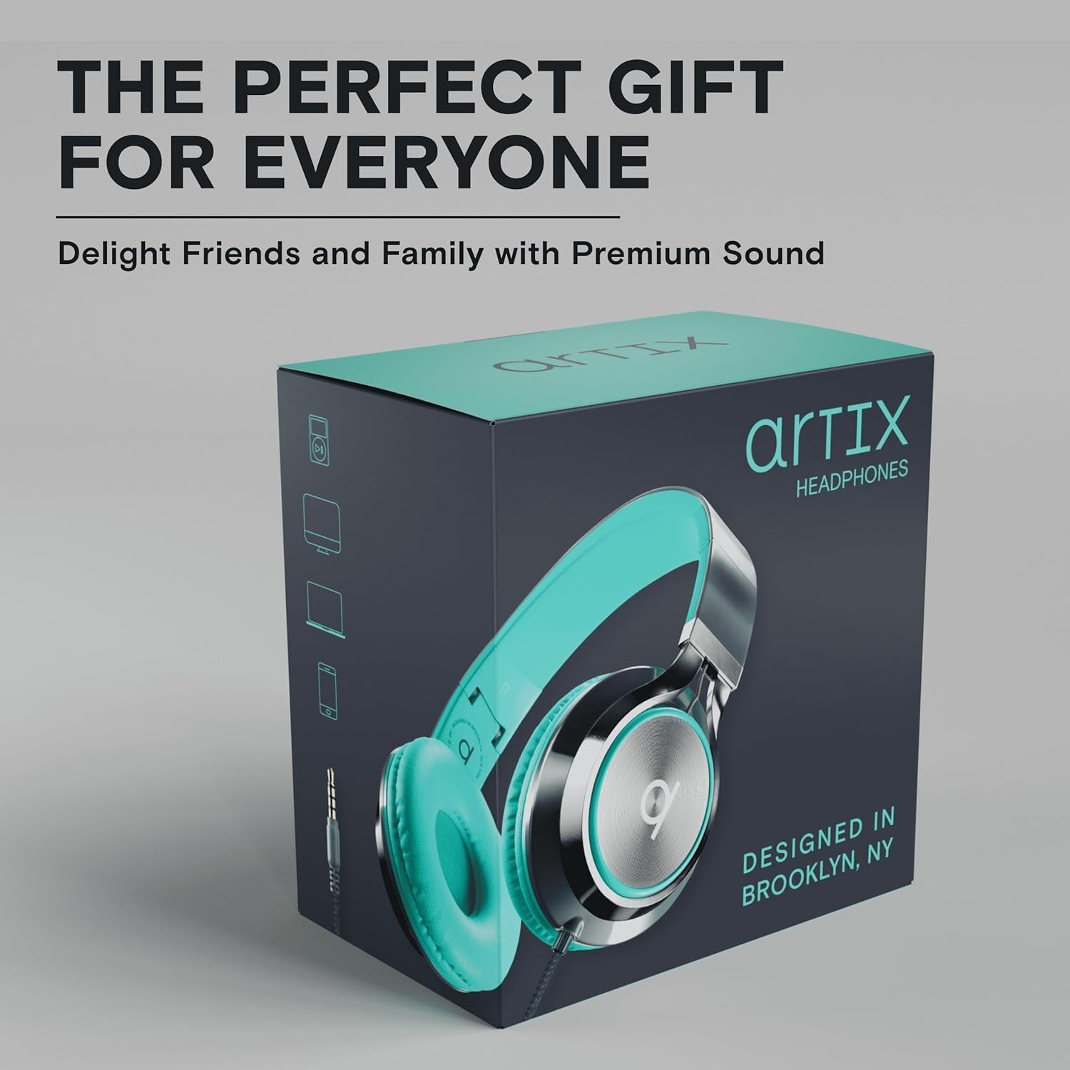 Dynamic Sound CL750 Wired Headphones – Ideal for School & Gaming in Turquoise
