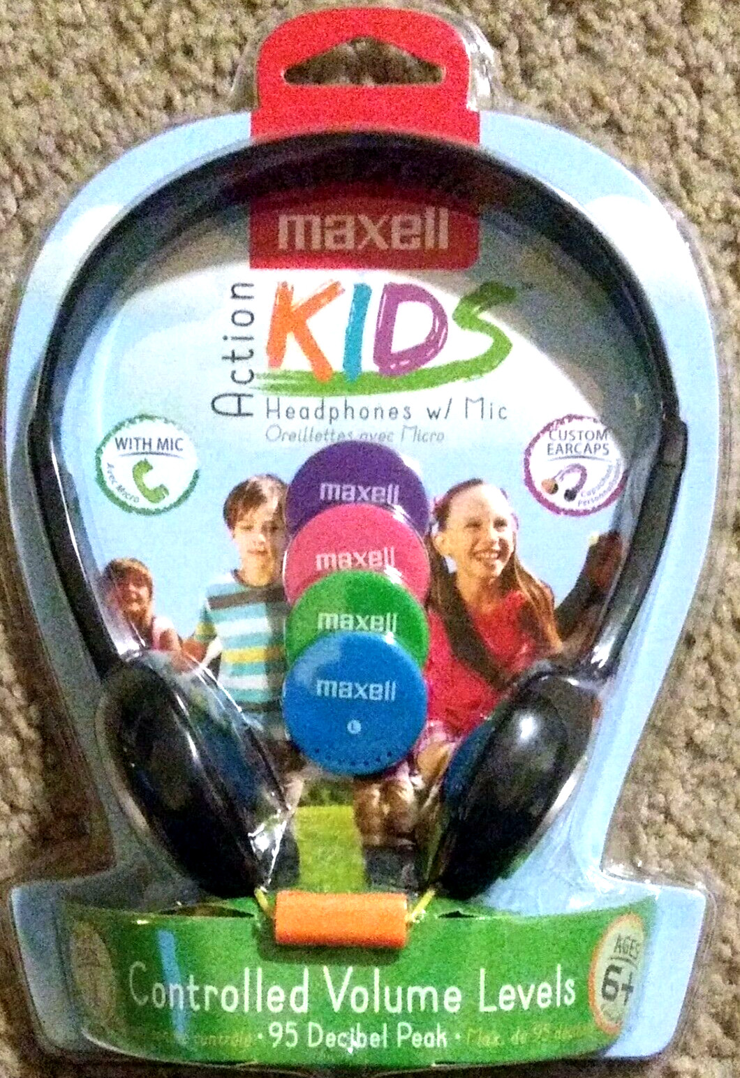 ACTION KIDS HEADPHONES WITH MIC – In Sealed Pkg. – New