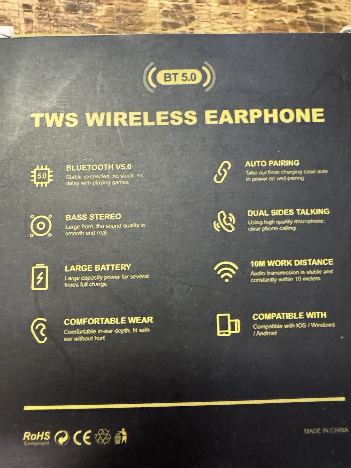 Bluetooth Earbuds D030 Wireless Earbuds Bluetooth 5.0 IPX4 Low Latency Headphone