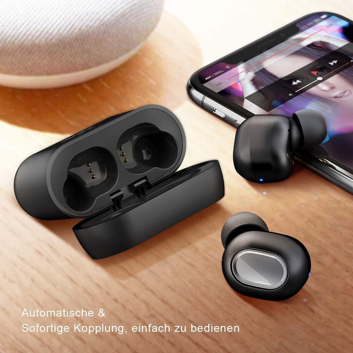 True Wireless Earbuds Bluetooth 5.0 Headphones – iTeknic Ipx7 Waterproof TWS Mic