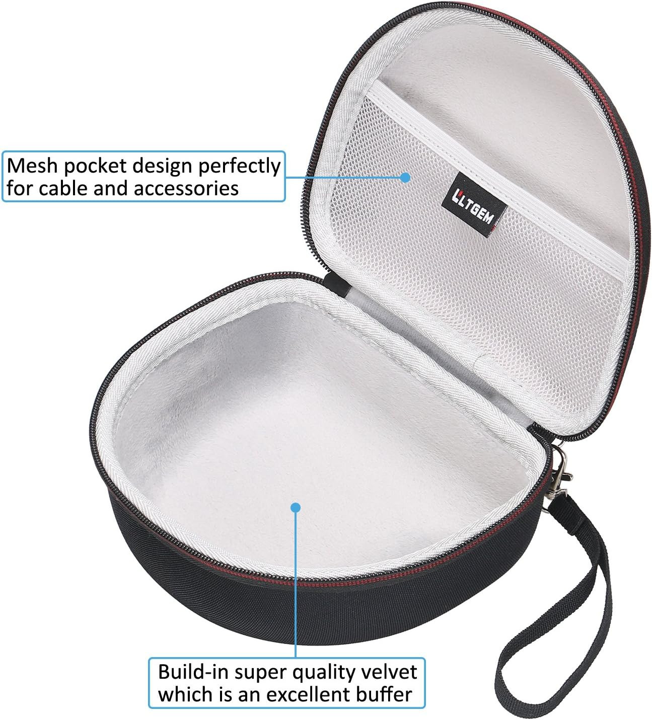 LTGEM Case Compatible with Sony MDR7506 Professional Large Diaphragm Headphone,