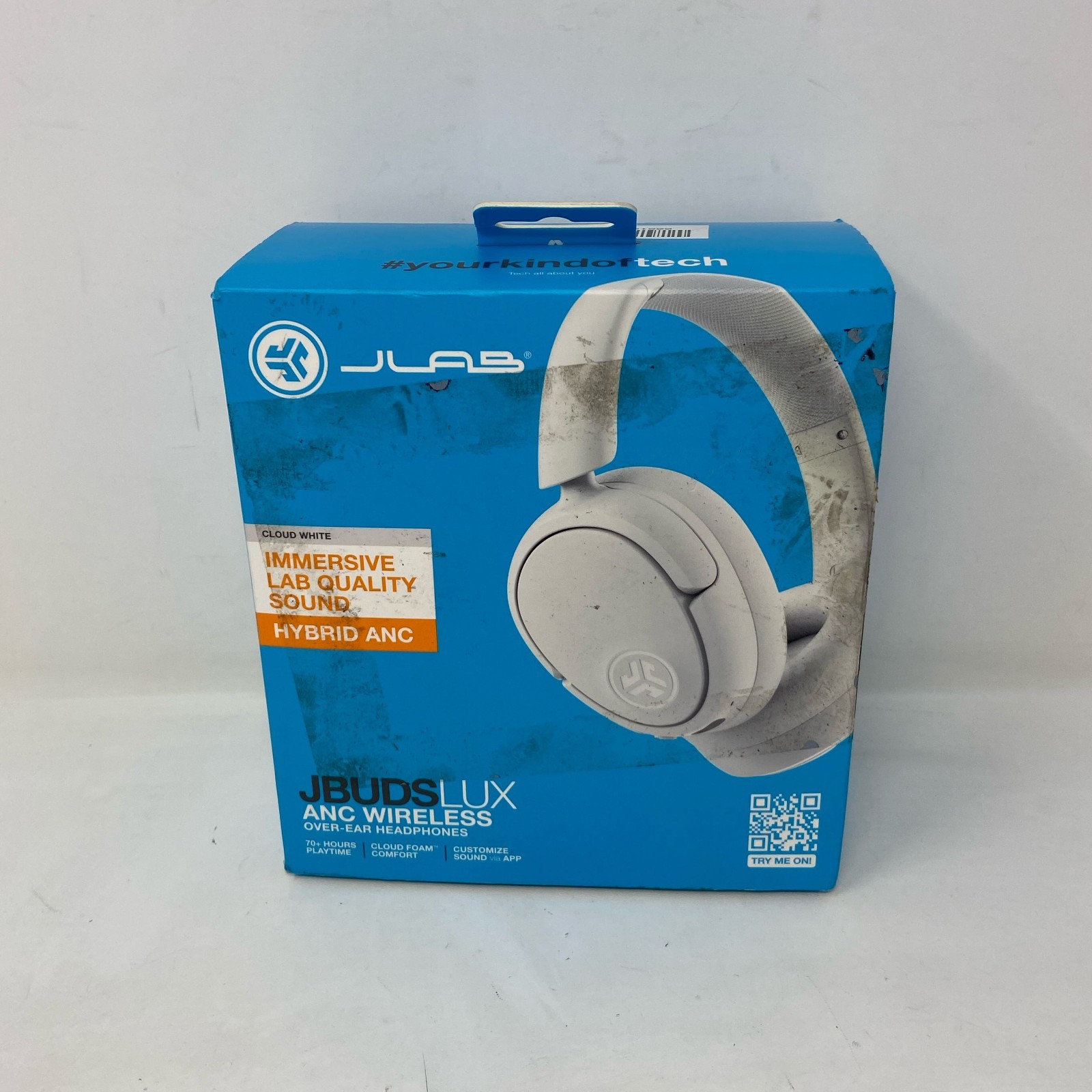 JLab JBuds Lux ANC Wireless Over-Ear Headphones Cloud White