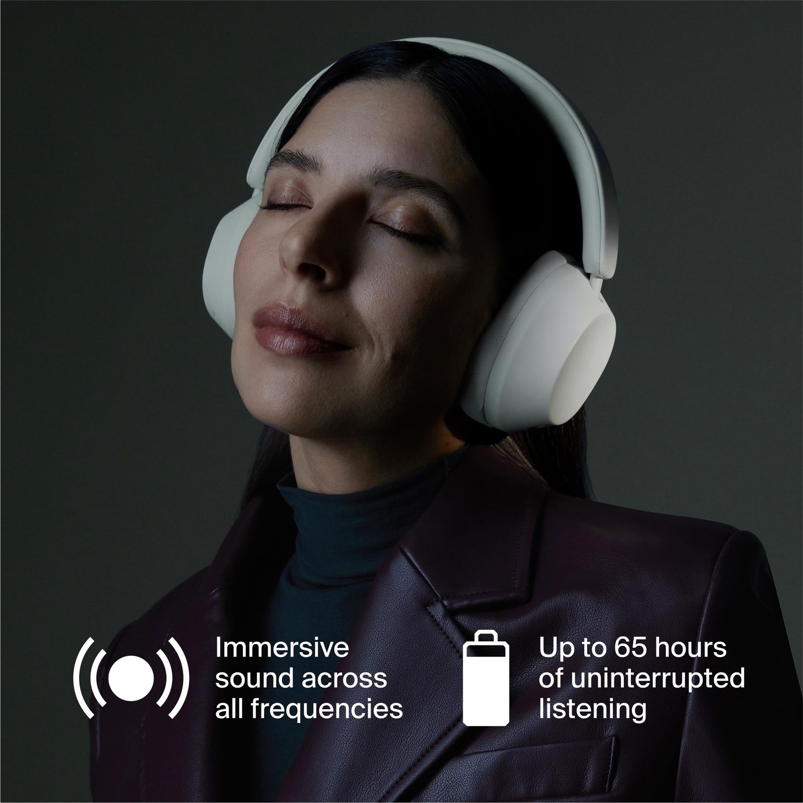 Ambience Over-Ear Headphones, Active Noise Cancelling & Transparency Mode, 65…